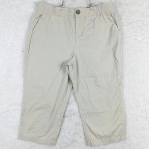 Christopher & Banks Womens Pants Signature Comfort Capri Khaki Casual Preppy 10 - Picture 1 of 11