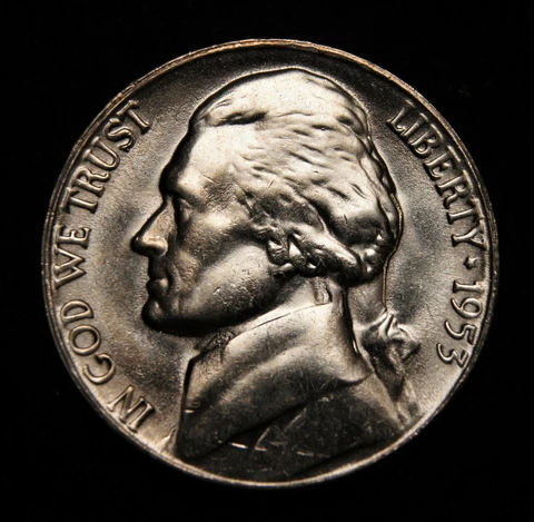 1953-S Jefferson Nickel, MS++++ Cover