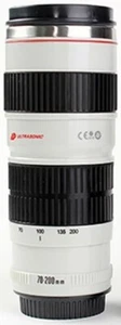 Tazza pendolare con obiettivo per fotocamera fotografica - bianca con nero - Foto 1 di 7