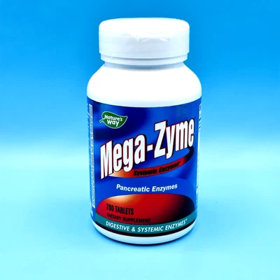 Nature's Way Mega-Zyme - Pancreatic Enzymes - 200 Tablets - Best By 03/31/2026 - Image 1 of 4