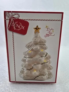 Lenox Holiday Village Lit And Musical Figurine Christmas Tree 8in - Picture 1 of 9