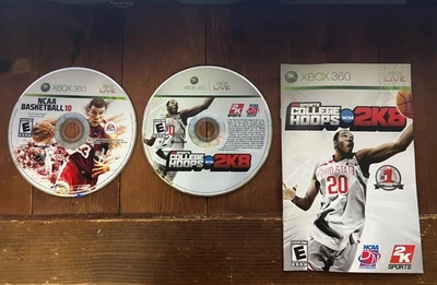 College Hoops 2K8 + NCAA Basketball 2010 Microsoft Xbox 360 | Tested & Working - Image 1 of 4