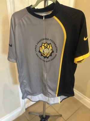 Nike Lance Armstrong основа 2005 Джерси большой езды для роз Dri-FIT 2XL - Изображение 1 из 4