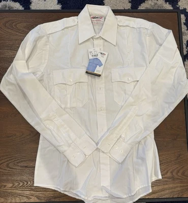 Camisa Blanca Elbeco Express Checkpoint Talla 15-15.5–36/37 estilo U610 Mezcla Nueva con Etiquetas Foto 1 de 4
