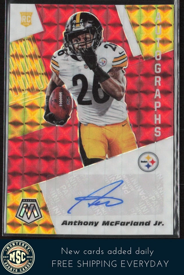 Anthony McFarland Jr. 2020 Panini Mosaic RC Autographs Prizm Fusion Red #RA37 - Image 1 of 2