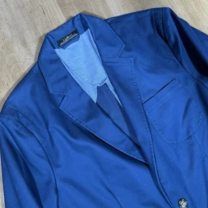VTG LL Bean Blue Blazer Men’s 40R Blue Sport Coat Field Jacket Elbow Pads EUC - Picture 1 of 10