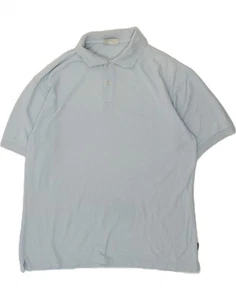 ASICS Mens Polo Shirt Large Blue Cotton TU02 - Picture 1 of 3