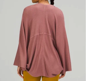 Lululemon Cashlu Knit Textured Wrap Spiced Chai Mauve M/L W3DZFS - Bild 1 von 14