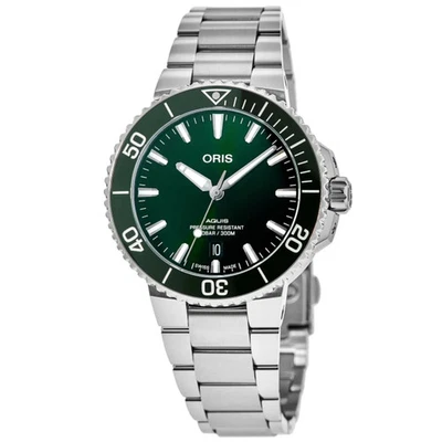 Nuevo Reloj Hombre Oris Aquis Fecha Automático Verde 01 733 7766 4157-07 8 22 05PEB Foto 1 de 4