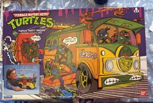 TEENAGE MUTANT NINJA TURTLES PARTY WAGON SEALED Hero Vintage Vehicle New In Box - Picture 1 of 6