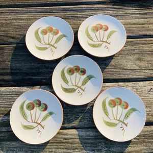 (5) Vintage Stangl Pottery Orchard Song Cherries 6-1/4” Dessert Plates EUC - Picture 1 of 6