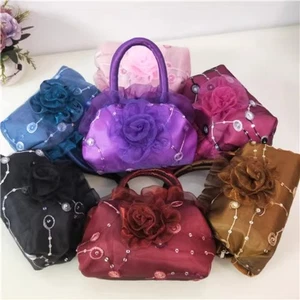 Damas Verano Lentejuelas Pequeño Bolso de Mano Mujeres Teléfono Móvil Llave Monedero Bolso Floral - Imagen 1 de 25
