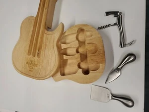 The Legacy Collection Picnic Time Hard Rock Tampa Guitar Cheese Board and Tools - Picture 1 of 6