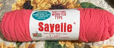4 ounce skein Frosted Cherry K-Mart Sayelle yarn - Image 1 of 3