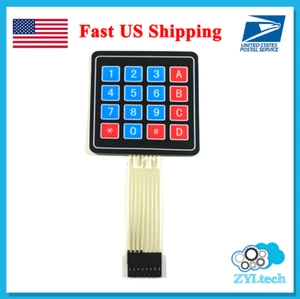 US Ship 4 x 4 Matrix Array 16 Key Membrane Switch Keypad Keyboard Arduino etc - Imagen 1 de 3