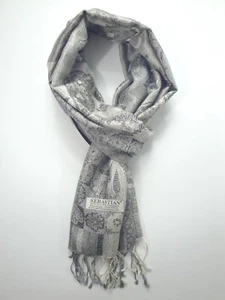 PASHMINA JAMAWAR CASHMERE AND SILK SHAWL/SCARF HANDMADE(Small) - Picture 1 of 7
