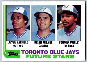 1982 Topps Blue Jays Future Stars - Jesse Barfield/Brian Milner/Boomer Wells