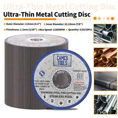 5/10/20Pcs 4.5 Inch Ultra Thin Resin Cutting Disc 115mm For Metal Angle Grinder - Image 1 of 4