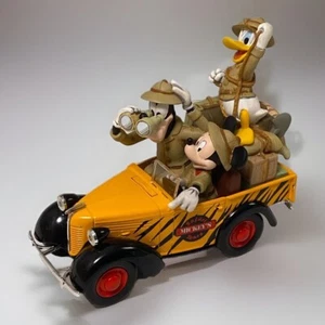 Disney Mickey Goofy Donald Duck SAFARI GUIDE BANTAM LE Car Truck Figurines-NIB - Picture 1 of 7