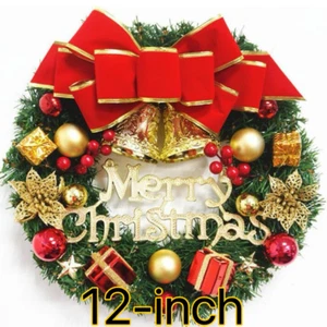 12 Zoll Weihnachtskranz Weihnachtsgeschenk Haustür Wohndeko Girlande Gartendekoration - Bild 1 von 4