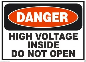 Danger High Voltage Inside OSHA Safety Sign Decal Sticker Label D279 - Picture 1 of 1