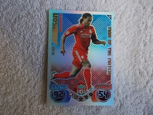Match Attax 2010/11 football "GLEN JOHNSON" #408 Liverpool MOTM Trading Card - Picture 1 of 2