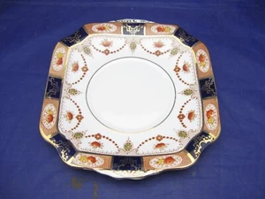 BEAUTIFUL SQUARISH ANTIQUE SERVING PLATE BY COLCLOUGH CHINA - HIGHLY DECORATED - Picture 1 of 7