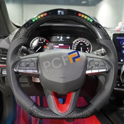 2019-25 Real Carbon Fiber leather Sport Steering Wheel For Cadillac CT4 CT5 XT4 Foto 1 de 4