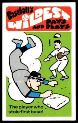 1974 Fleer Official MLB Patches #30 Player Who Stole First Germany Schaefer - Image 1 of 2