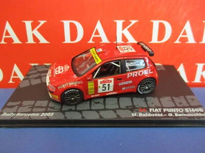Die cast 1/43 Modellino Auto Fiat Punto S1600 Rally Sanremo 2003 G. Bernacchini - Immagine 1 di 4