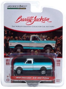 1:64 GreenLight *BARRETT-JACKSON 6* Blue & White 1972 Chevy K10 4X4 Pickup *NIP* - Picture 1 of 1