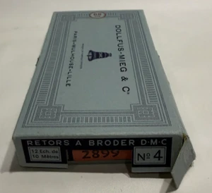 Vintage Dollfus -Mieg Embroidery Thread 2899 Retors A Border D-M-C No 4 Pink - Picture 1 of 4
