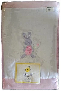 Bubba Blue Little B Girls Cot Quilt Blanket. Embroidered. Cot Size 100 x 120cm. - Picture 1 of 4