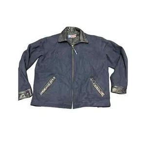 Roots athletic USA outfitters olympics wool leather trim jacket mens medium 2002 - Picture 1 of 11