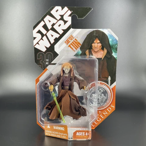 STAR WARS Saesee Tiin 2007 w Coin 30th Anniversary Hasbro Saga Legends Cover