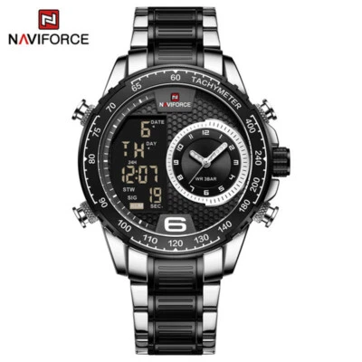 NAVIFORCE Hombres Relojes de Acero Marca Superior Estuche Grande Reloj Pulsera Digital Reloj Deportivo Foto 1 de 4