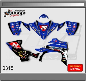 Yamaha yfz 450R 2014-2022 full graphics kit BLUE - Picture 1 of 2