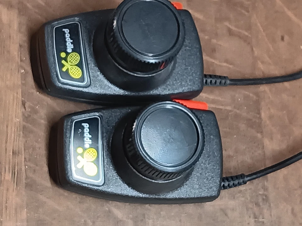 Atari 2600 Dual Tandem Link Paddles  (Black) Untested Controllers Nice Condition - Image 1 of 1