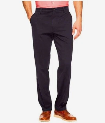 Pantalones de uniforme escolar Dockers para niños con frente plano elástico talla 32 Husky azul marino Foto 1 de 3