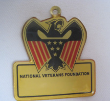 Pendant NATIONAL VETERANS FOUNDATION Vintage Brass Plated Eagle USA Flag