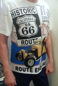ROUTE 66  T -SHIRT mit MEGA AUFDRUCK - Bild 1 von 12