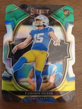 2022 Select Football DIE-CUT PRIZMs Black/Green ~ YOU PICK  RC Rookie Card