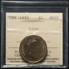 1996 Canada $1 Dollar ICCS Loon MS65 KM186 #22576
