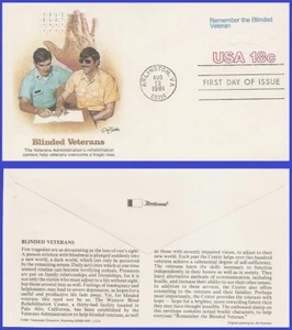 USA5 #U600 U/A FLEETWOOD FDC   Remember the Blinded Veterans - Imagen 1 de 1