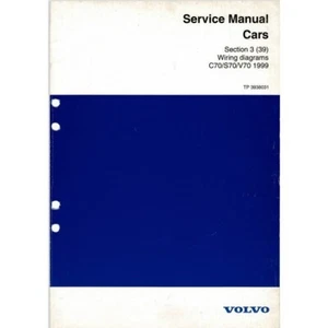 * Volvo S70 V70 C70 Wiring Diagrams Service Manual TP3938031 1999 Reprint - Picture 1 of 15