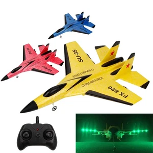 Mini RC Drohne & Flugzeug SU35/SU57 - 2,4G LED Fernbedienung Schaumstoff Flugzeug Spielzeug - Bild 1 von 14
