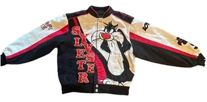 Lot 29 Sylvester the Cat Looney Tunes Embroidered Youth Jacket Medium Y2K - Picture 1 of 14