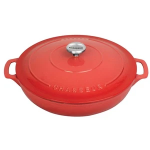 NEW Chasseur Low Round Casserole Dish Coral 30cm/2.5L - Picture 1 of 3
