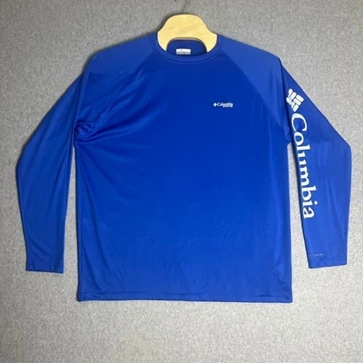 Camisa de pesca azul manga larga Columbia PFG para hombre talla XXL Foto 1 de 4