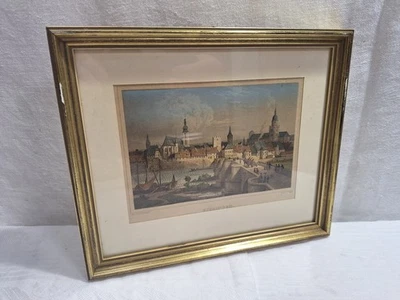 original Stich Grafik Druckgrafik um 1850  Kitzingen Biedermeier Unterfranken - Bild 1 von 2